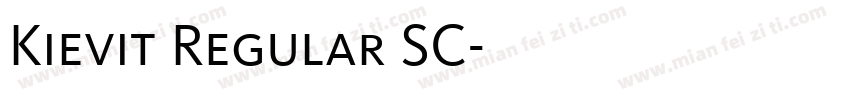 Kievit Regular SC字体转换